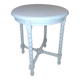 1950s repainted 4 legged solid wood round coffee table