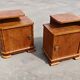 Pair of Art Deco bedside tables renovated in ash, 1930s.