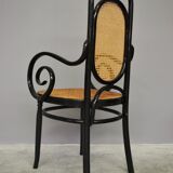 Chairs in curved beech and vienna straw, 1980s, set of 4