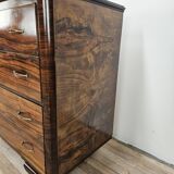 Commode Art Déco en acajou avec quatre tiroirs