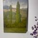 Tableau ancien, double face, paysage bord de Saône, début XX siècle