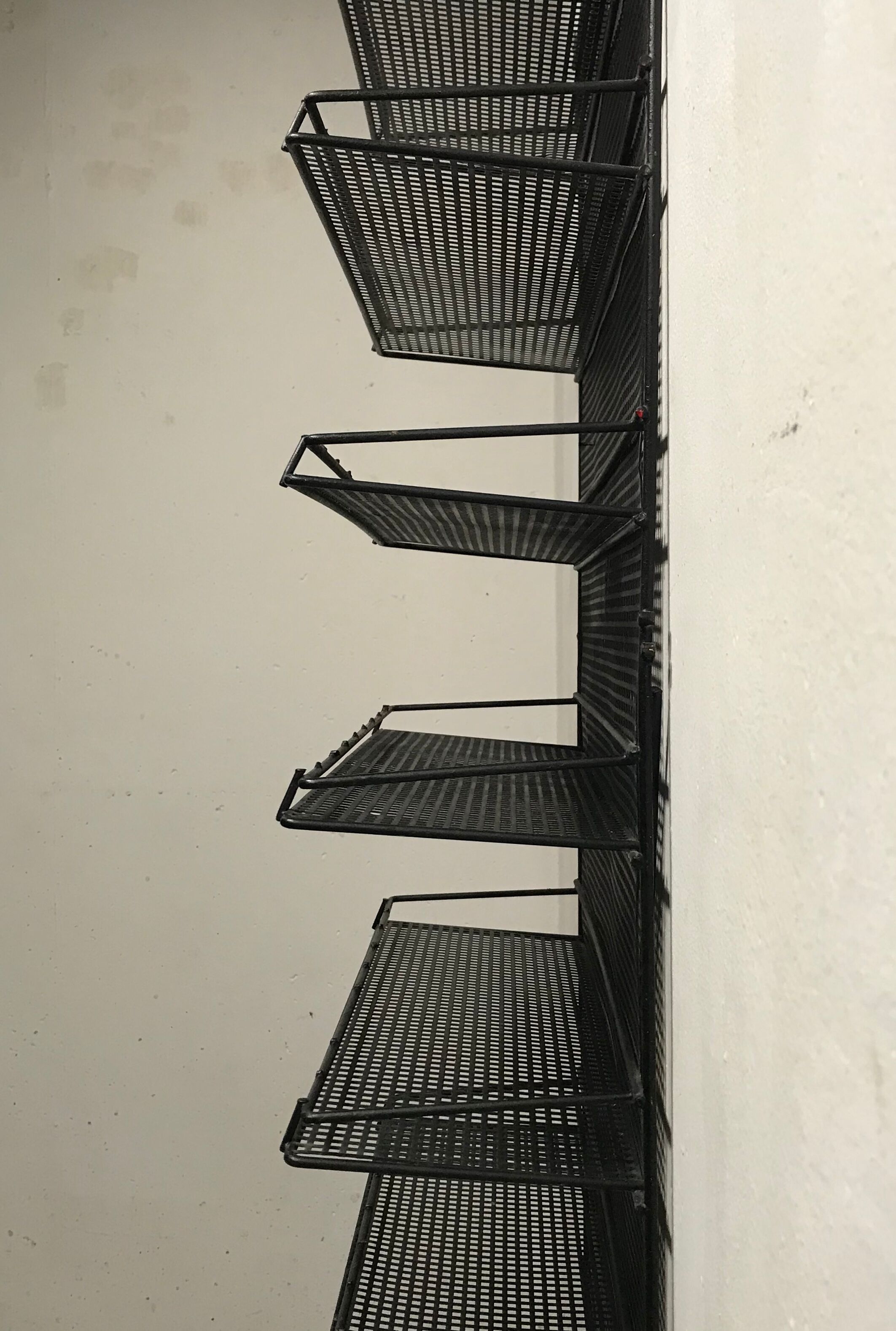 50s shop perforated metal wall shelf