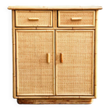 Cane and rattan side furniture from the 70s