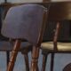 Set of 7 oak and beech plywood chairs
