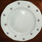 Old service 28 pieces porcelain KG Keller and Guérin Lunéville France decorated with flowers Rosita XIXth Century