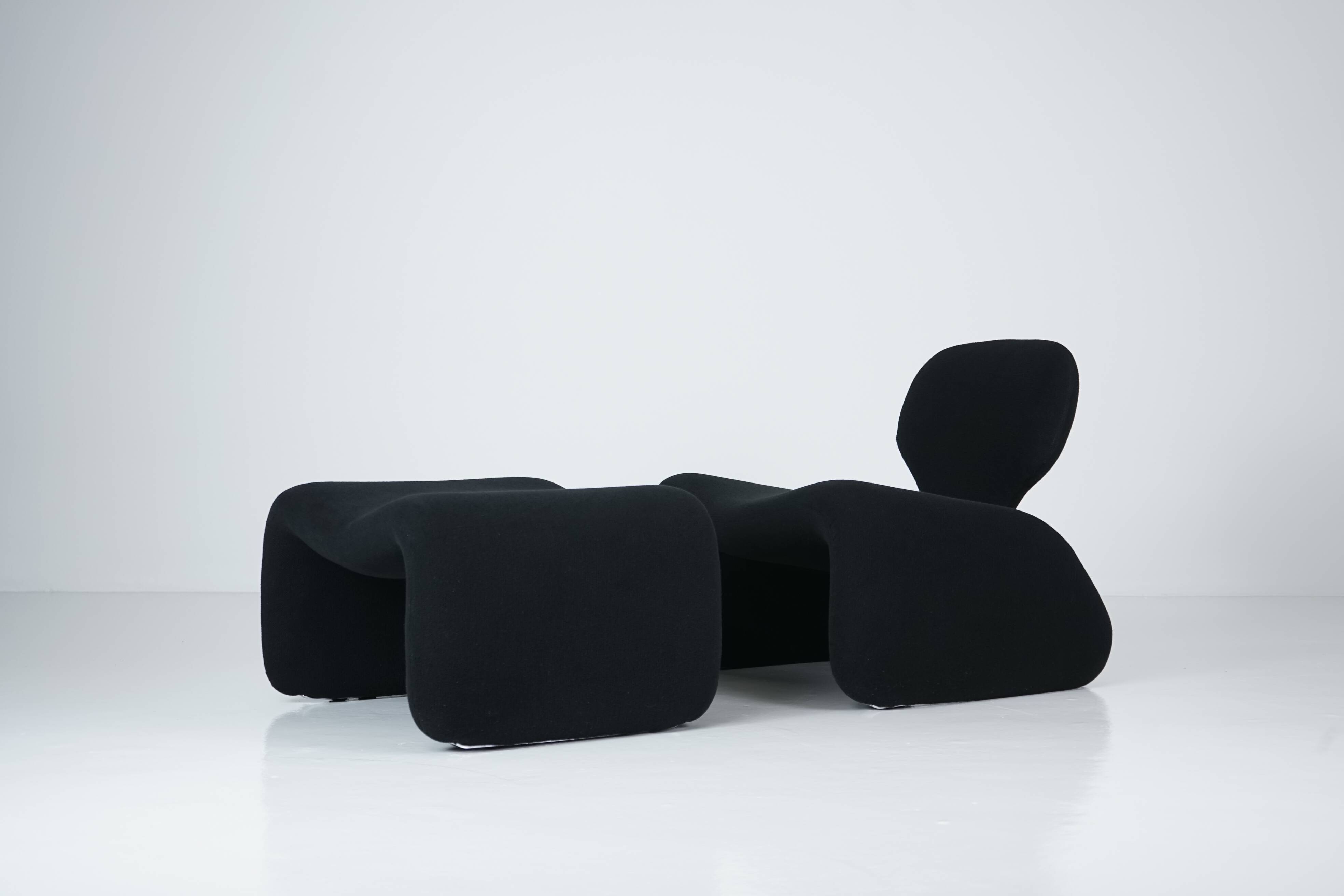 Fauteuil et repose-pieds Djinn par Olivier Mourgue pour Airborne