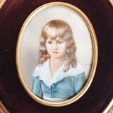 Ancient miniature painting on signed ivory