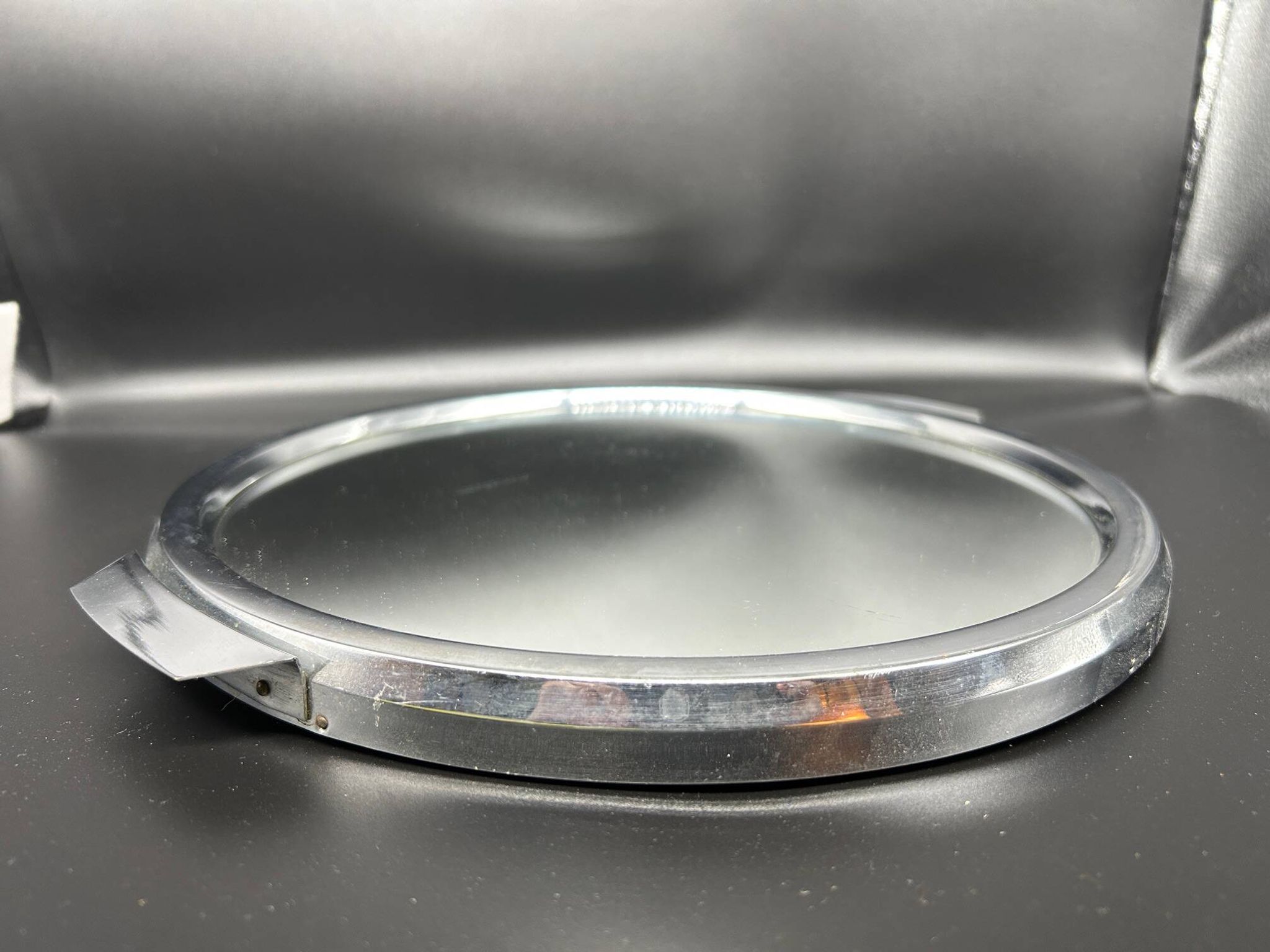 chrome Art Deco mirror tray