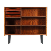 Library in rosewood book unit wall cabinet