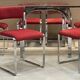 70s dining room set: glass table and 6 chairs