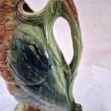 Zoomorphic pitcher barbotine Saint Clément Mallard Duck A028