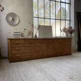 XL oak counter, trade furniture with multi-drawers