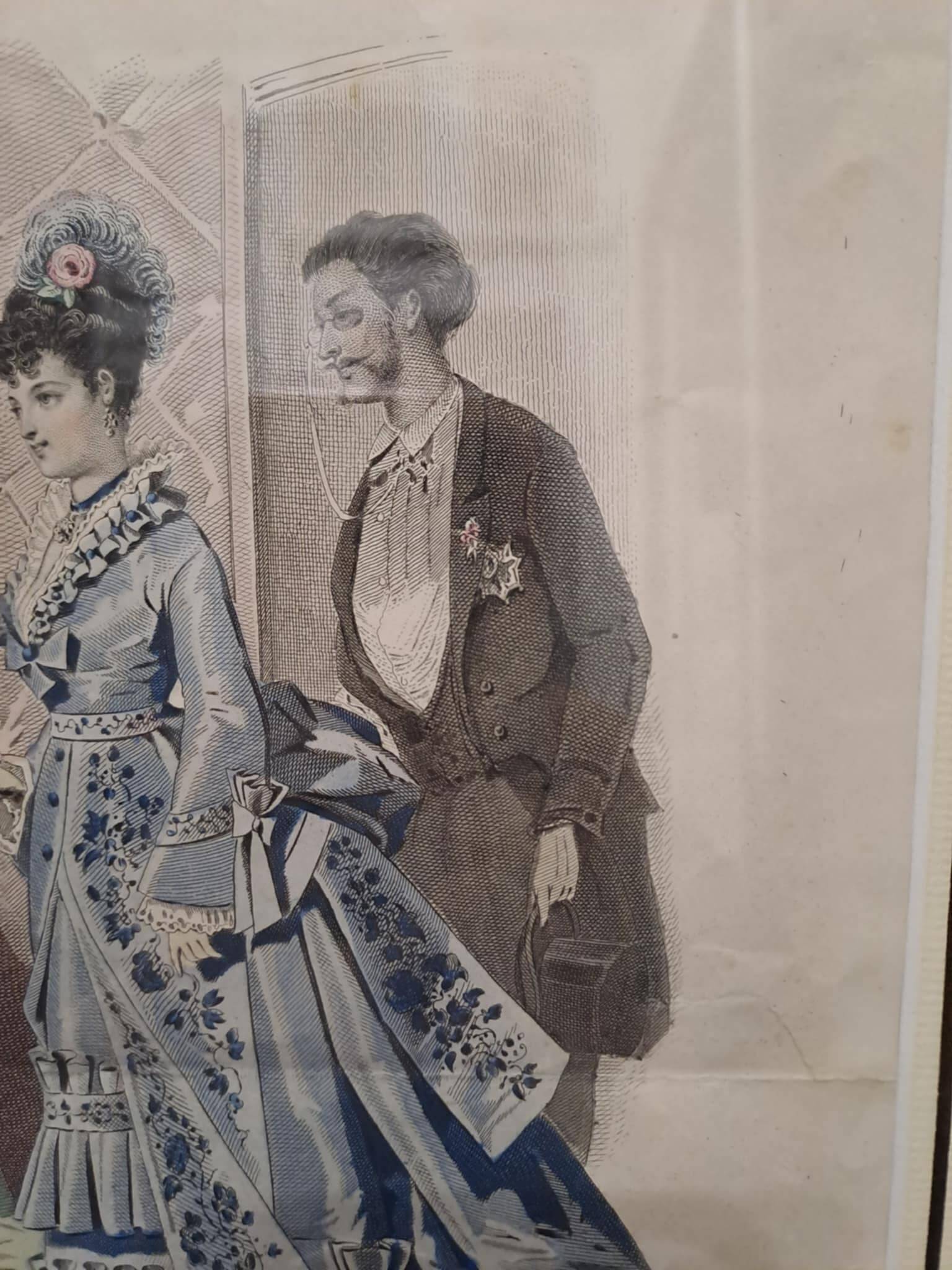 Fashion sketch under frame