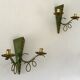 2 vintage wrought iron sconces 50s