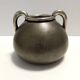 High-Quality Art Deco Burnished Silvered Brass Vase, Italy