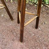 Set of three brutalist tripod stools