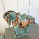 Vintage turquoise glazed ceramic horse
