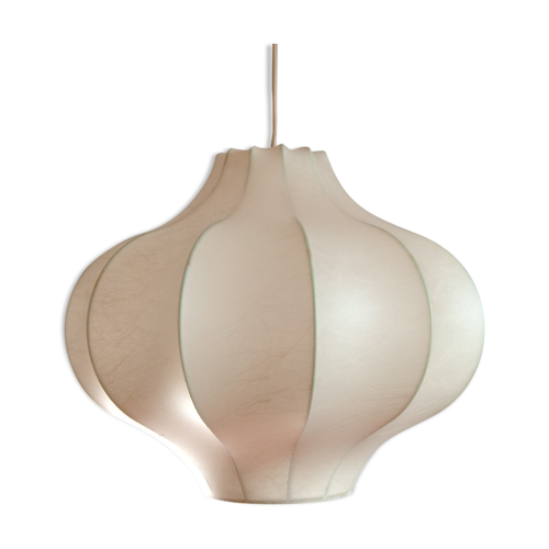 Cocoon hanging lamp by Friedel Wauer for Goldkant Leuchten 1960 | Selency