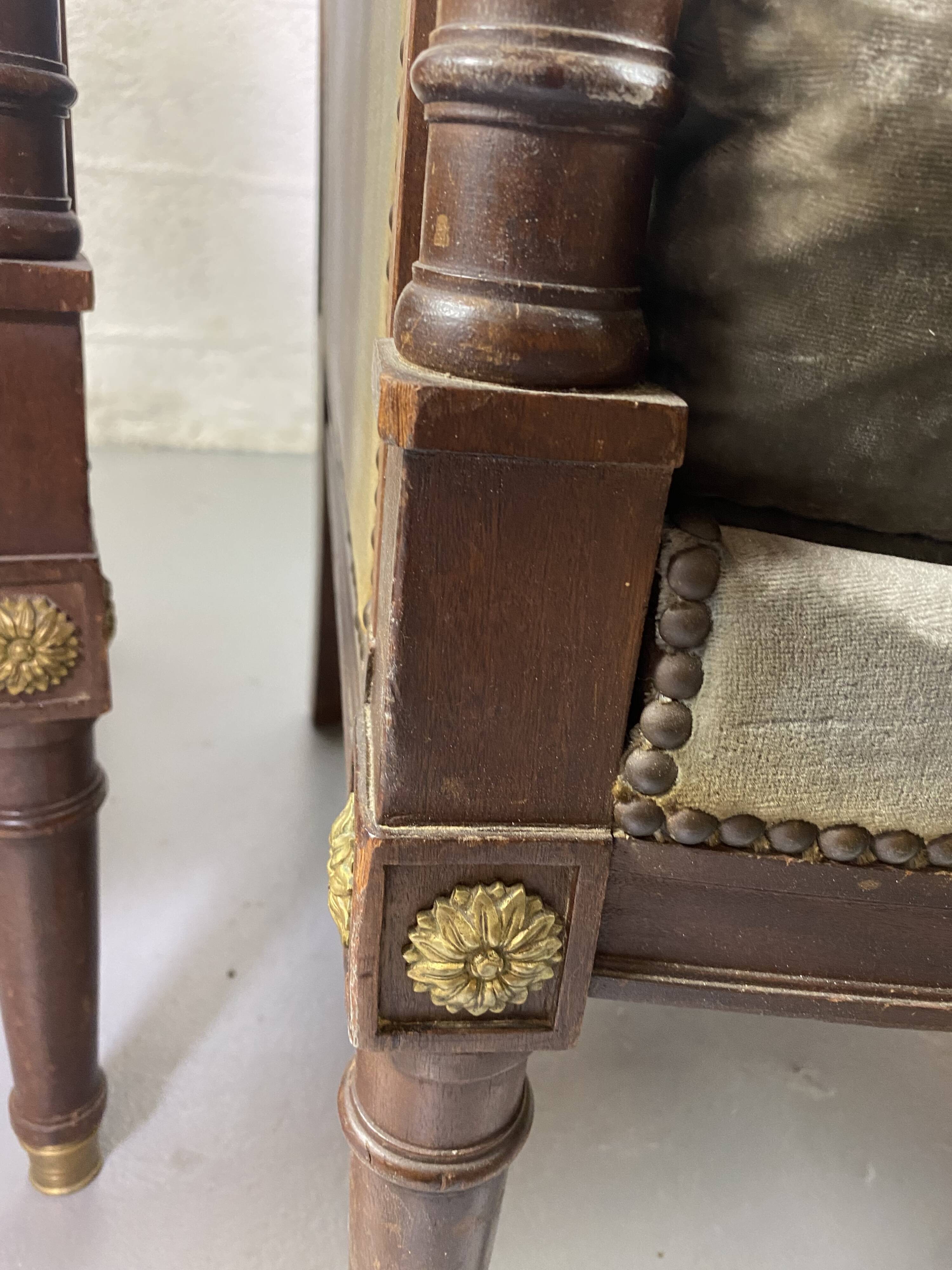 Pair of Empire armchairs