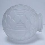 Art deco ball lamp in pressed molded glass