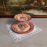 Silent display or servant Henriot Quimper model pink basket