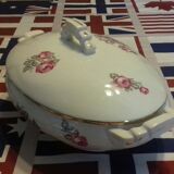 Décor floral and edging gold porcelain vases