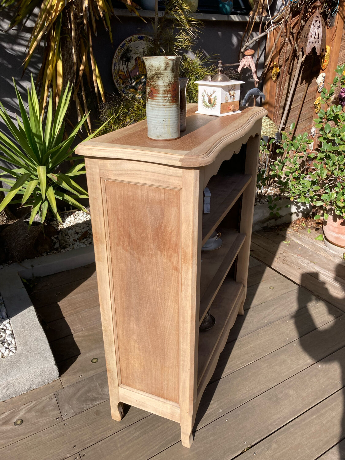 Bibus shelving practical console!! Raw walnut/ adjustable shelves