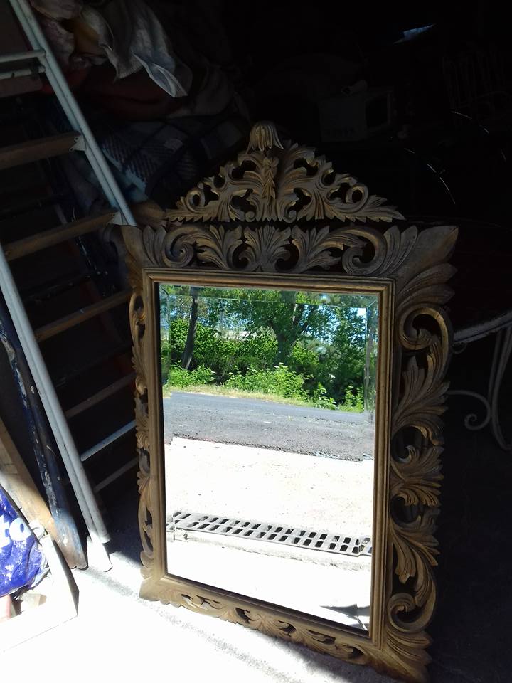 Giltwood mirror, Napoleon III period, 121x78 cm