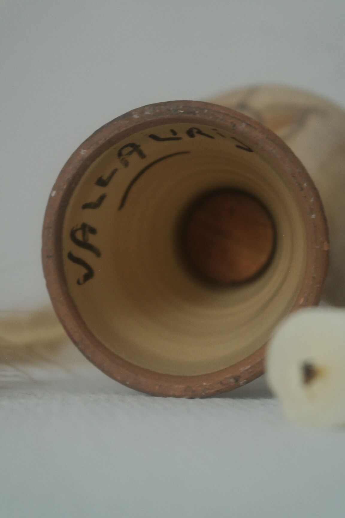 Ceramic candle holder Vallauris decoration Sunflower