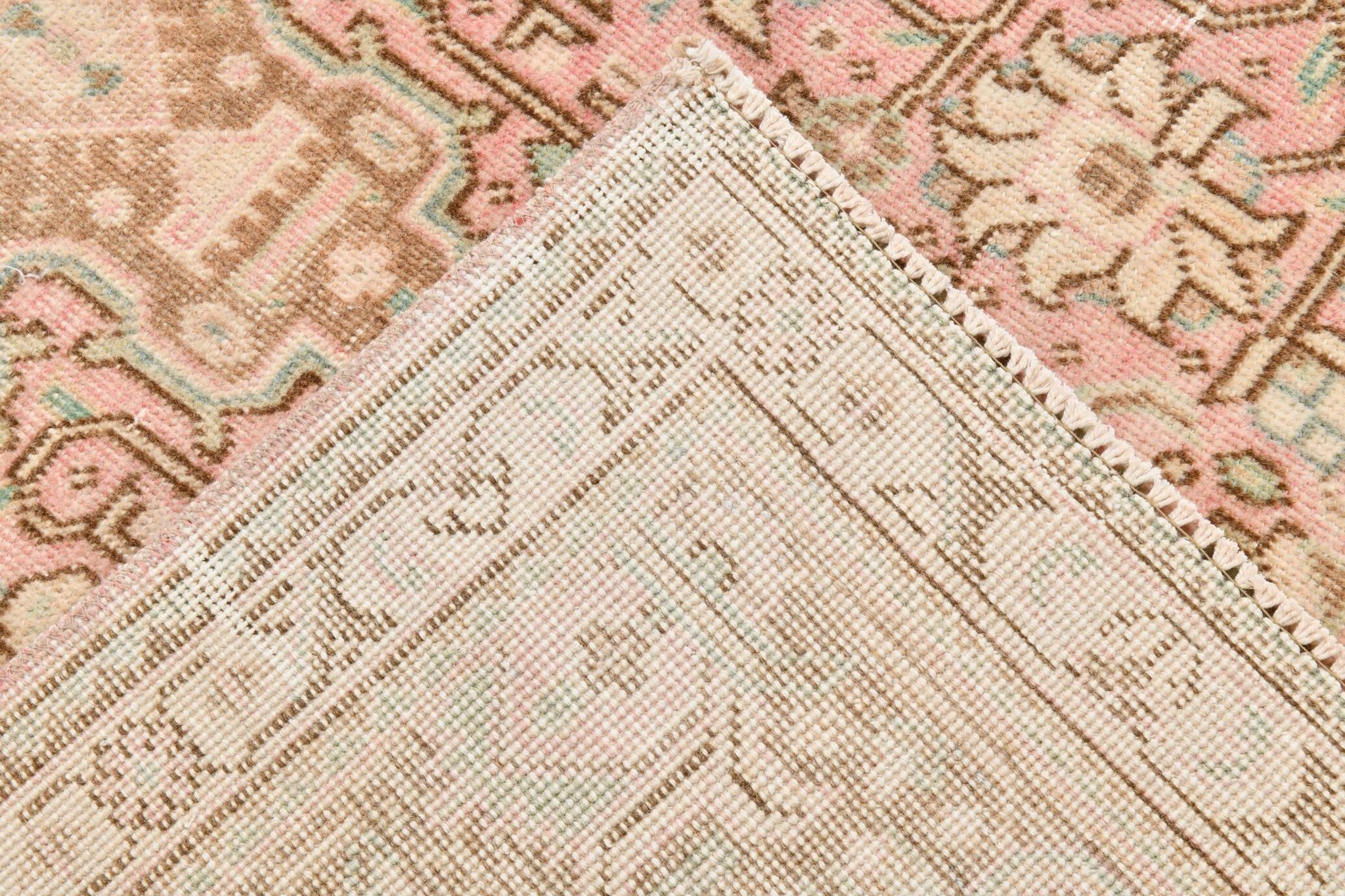 6x9 dusty pink wool persian rug 287x192cm