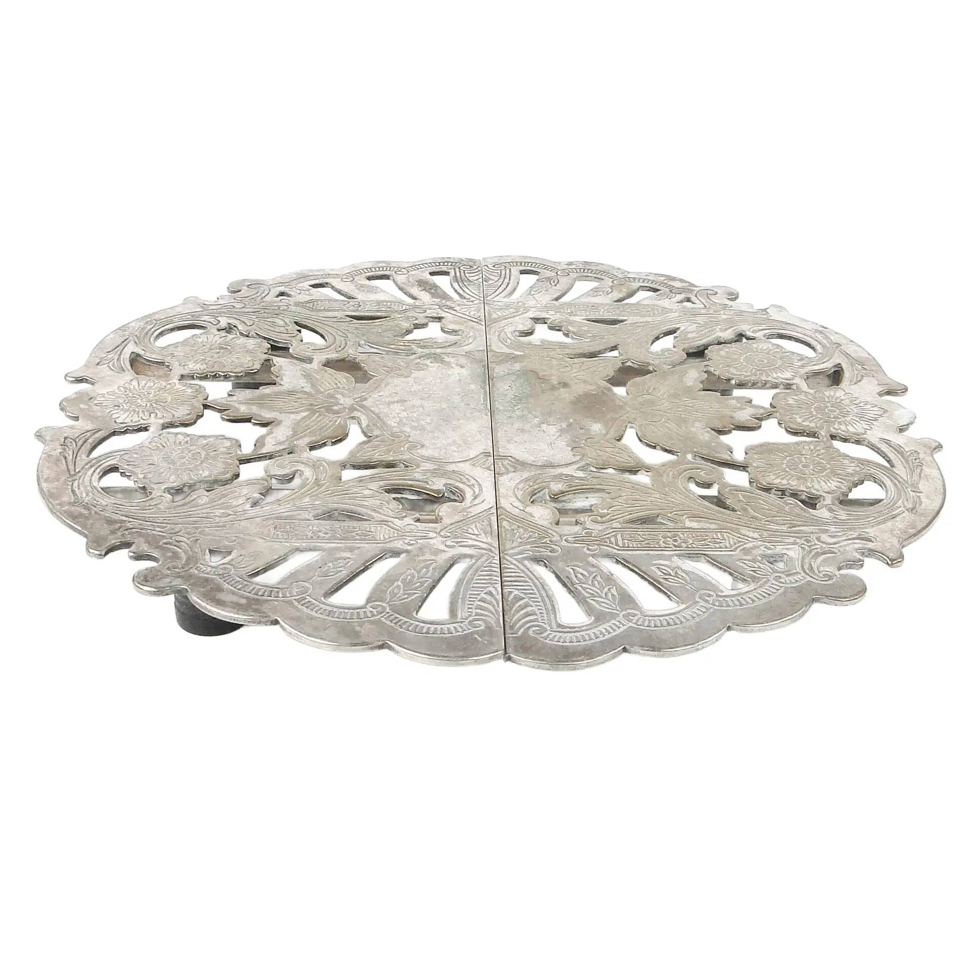 Rococo  tray, silver-plated brass, Denmark, 1960s
