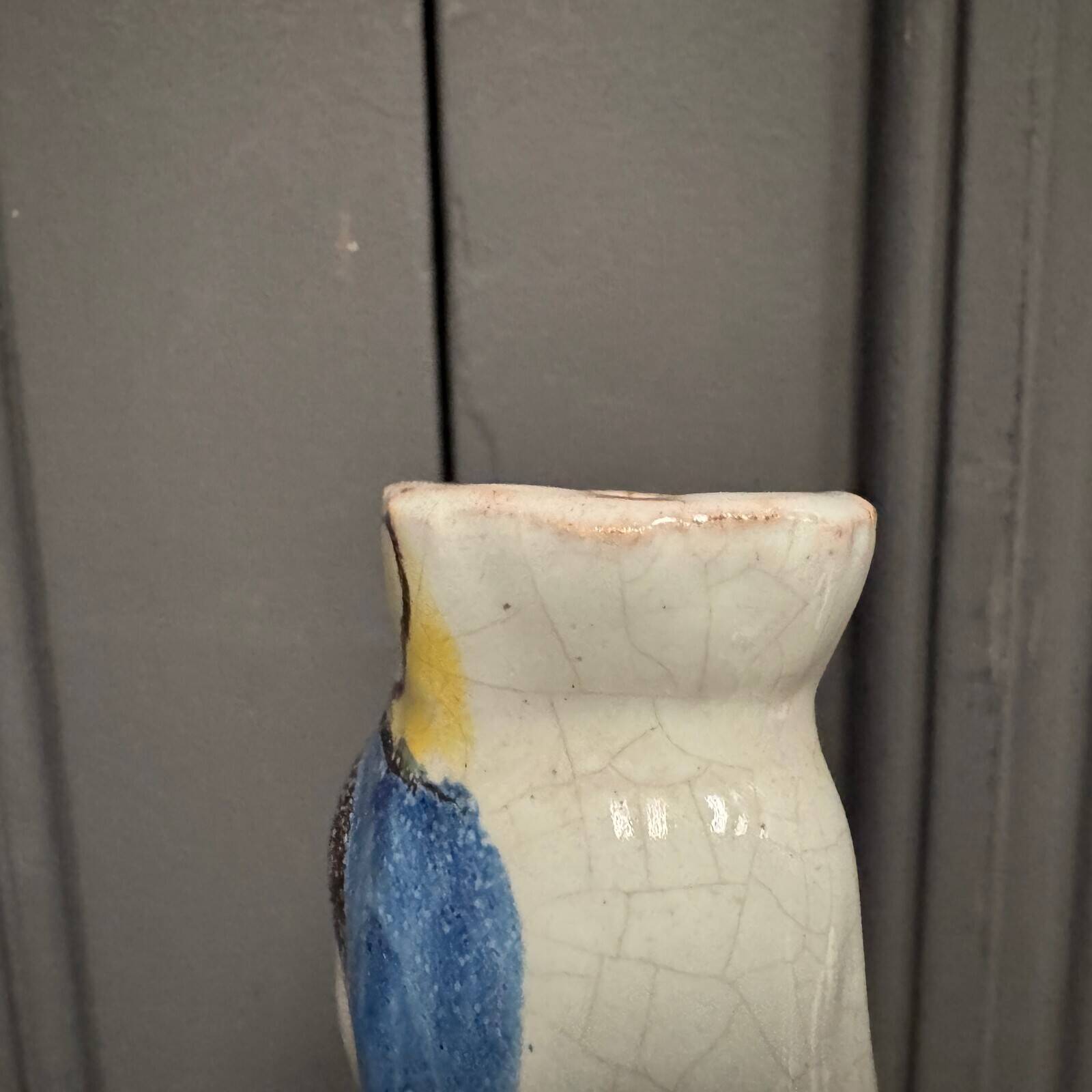 Virgin giving birth in 19th century earthenware St. Mary