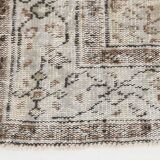 5x9 Brown & Beige Madallion Pattern Vintage Rug, 171x267Cm