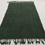 5x7 Green Turkish Kilim Rug, 142x229Cm