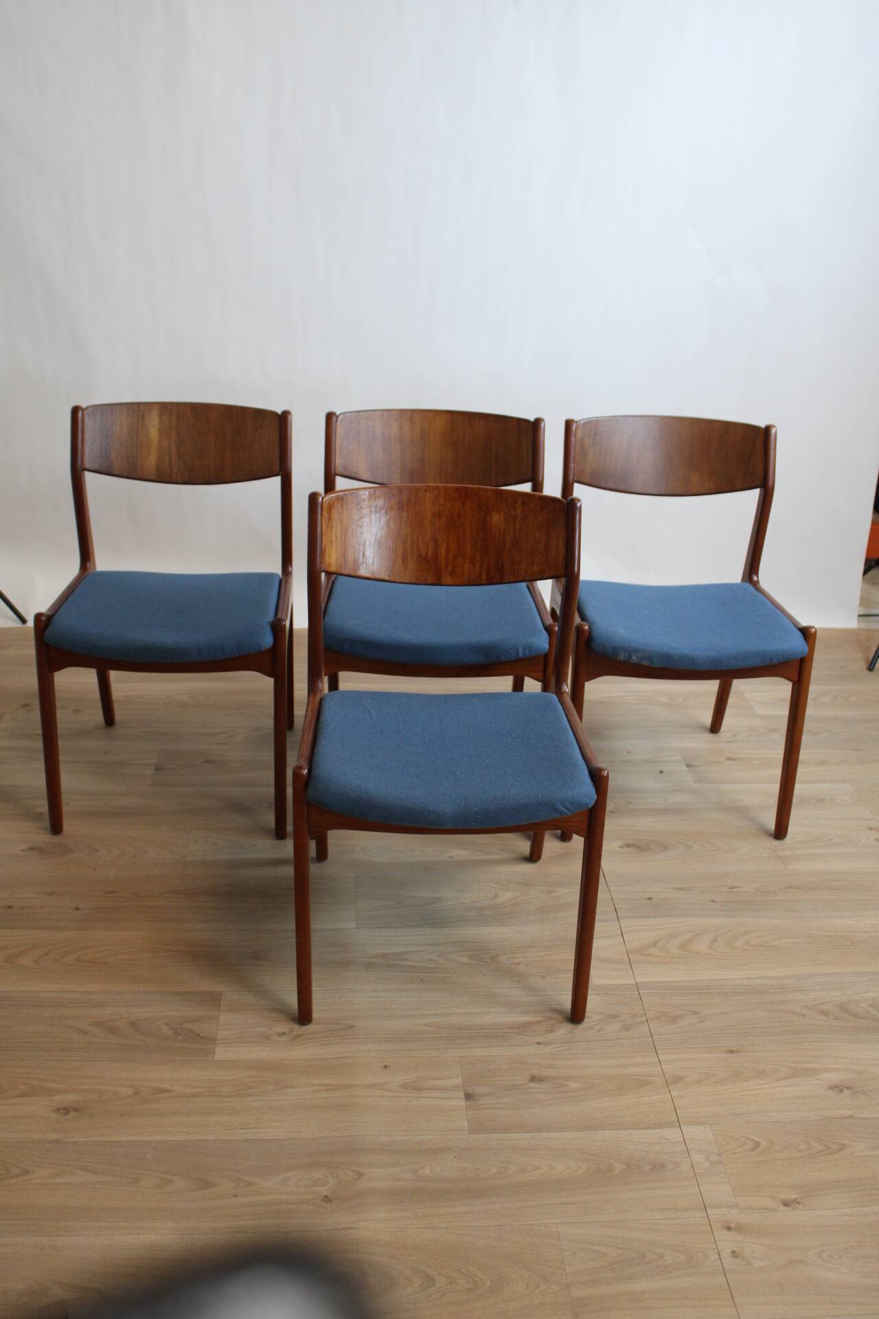 4 chaises vintage en teck, 1960 Danemark