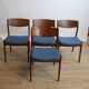 4 chaises vintage en teck, 1960 Danemark