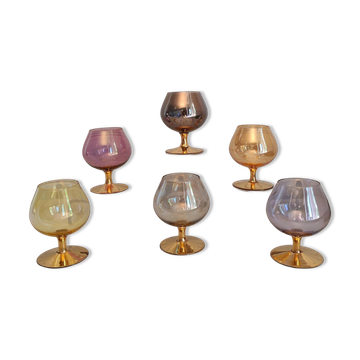 6 verres à cognac vintage
