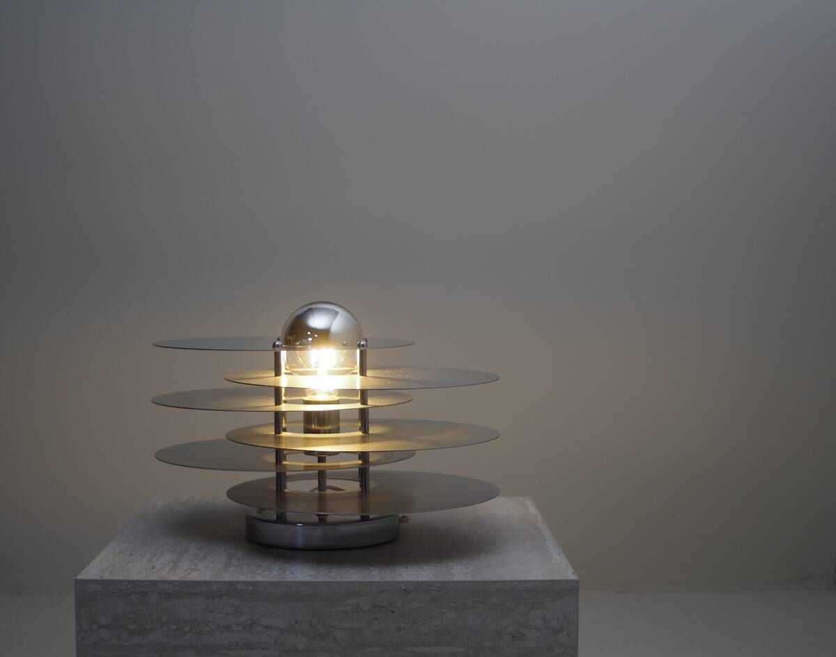 Space Age layered Italian table lamp- Italy, 1960s