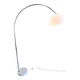 stainless steel and marble arc floor lamp