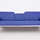 Bauhaus Blue Chrome Sofa, Czechia, 1930s