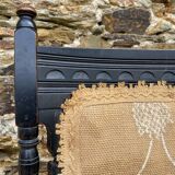 Chaise à nourrice stylé victorien , chauffeuse fin XIXe