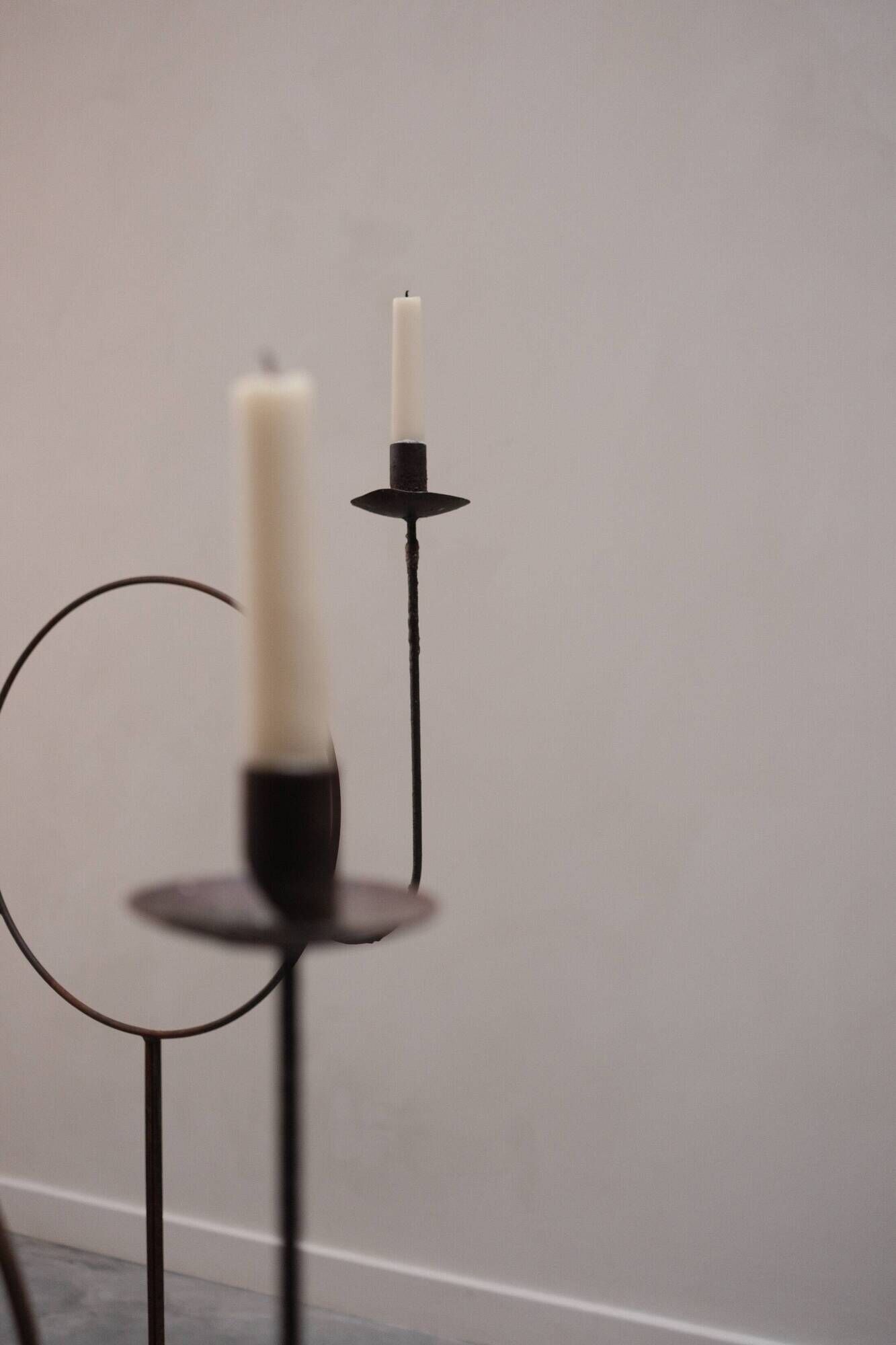 Pair of floor candlesticks