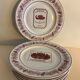 6 plates Limoges Grands Vins de Bordeaux and Châteaux du Médoc
