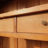 Library cabinet Art Deco columns with godrons