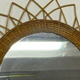 Rattan sun mirror