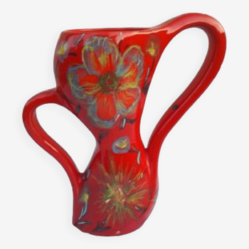 Vase rouge céramique