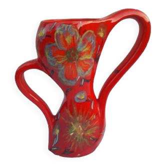 Vase rouge céramique