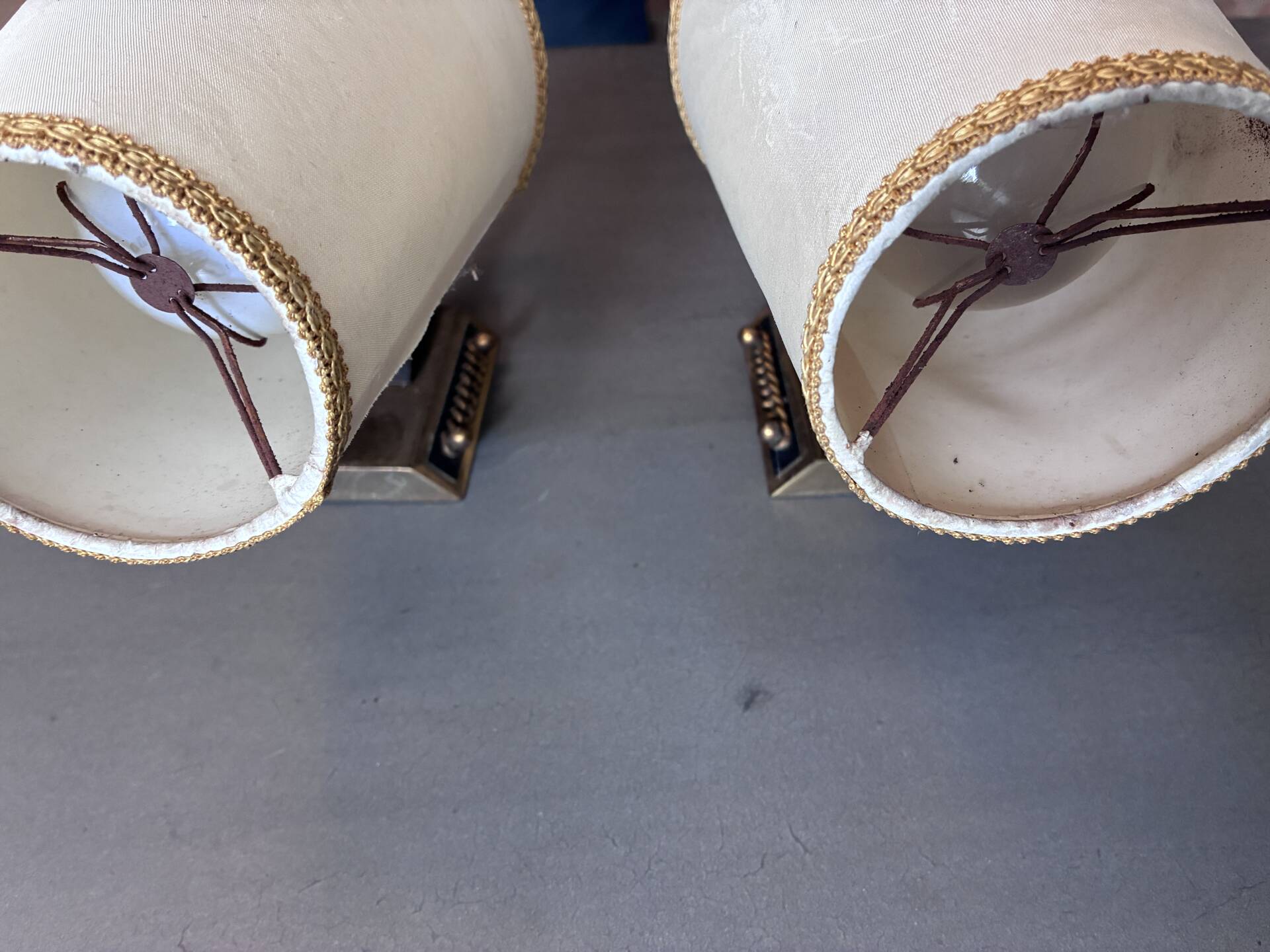 Pair of vintage wall lights from the 1950s.