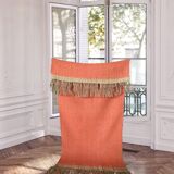 Hemp and wool woven carpet 146x61 cm