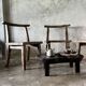 Large old teak chair or armchair H84 L60